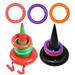 OUNONA 10 Pcs Witch Hat Ring Toss Game PVC Toss Game Inflatable for Christmas Halloween Parties