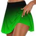 QIIBURR Womens Shorts for Summer Womens Summer Pleated Tennis Skirts Athletic Stretchy Short Yoga Fake Two Piece Trouser Skirt Shorts Womens Shorts Athletic Tennis Skirt Pleated Summer Shorts Women
