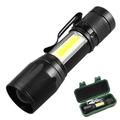 Hot USB Rechargeable Flashlight 1200000LM LED Torch Light Protable Black Mini