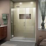 Dreamline Unidoor-X 43 1/2-44 in. W x 72 in. H Frameless Hinged Shower Door - Brushed Nickel D12314572-04