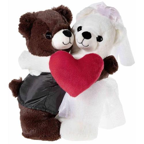Heunec 508170 – HOCHZEITSBÄRENPAAR Bär + Bärin, 30 cm – Heunec
