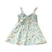 Tosmy Girls Dresses Girl s Casual Dress Summer Scoop Neck Sleeveless Floral Flowy Print Plain Sundress Beach Dress Fashion Clothes