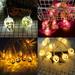 Anvazise Halloween Lights String Funny Cute Skeleton Ghost Pumpkin Bat Lights Scene Layout Various LED String Lights Easter Ghost Festival Decoration Party Supplies style C 300cm