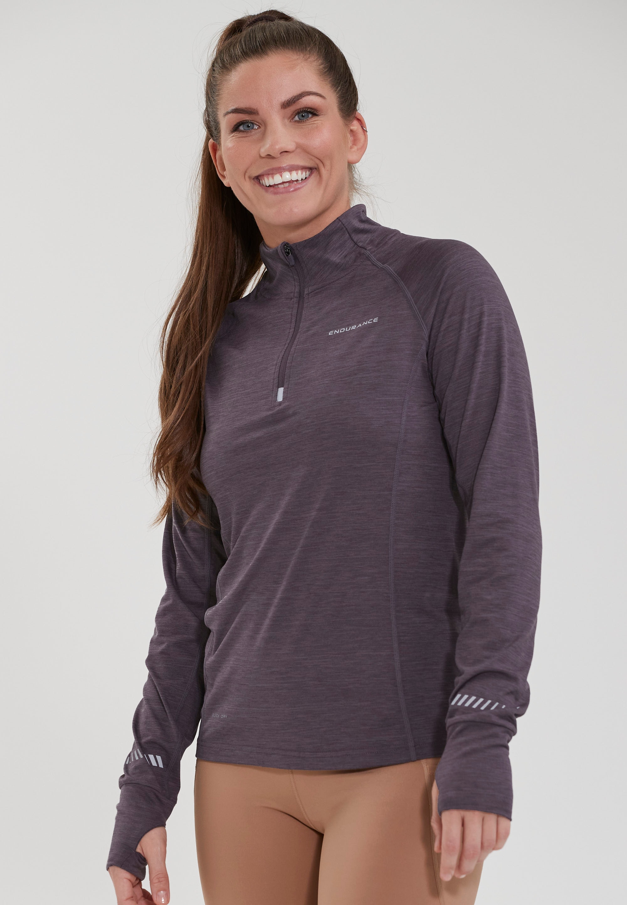 Funktionsshirt ENDURANCE "CANNA V2 PERFORMANCE", Herren, Gr. 40, grau, 88% Polyester, 12% Elasthan, meliert, lang, ohne Ausschnitt, Shirts, mit innovativer QUICK DRY Technologie Image