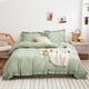 Herside Sage Green King Duvet Cover Ruffle Bedding Shabby Chic Ruffled Fringed Soft Microfibre Boho Bedding Sets 1 Duvet Cover 2 Pillowcases (Sage Green,King)