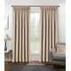 Enhanced Living Velvet Cream Thermal 100% Blackout Curtains with Tape Top - 90 x 72 Inch (229 x 183cm) - Supersoft Energy Saving & Noise Reducing Curtains for Living Room & Bedroom.