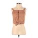 H&M Sleeveless Blouse: Brown Tops - Women's Size 7