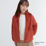 Kid's Fluffy Yarn Fleece Full-Zip Jacket | Orange | 11-12Y | UNIQLO US