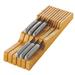 Bassetts In-Drawer Knife Block Organizer - Bamboo Wood Drawer Knife Organizer -(Not Included) | Wayfair KFDB016CPNK9E