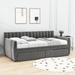 Wildon Home® Quinnesec Twin Daybed Upholstered/Velvet in Gray | 32 H x 42 W x 80 D in | Wayfair C12DBD7693834E2C8D175F131D1B7F41