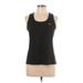 Reebok Active Tank Top: Black Solid Activewear - Women's Size Large