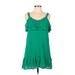 Blue Rain Casual Dress - Shift Scoop Neck Sleeveless: Green Print Dresses - Women's Size Medium