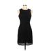 H&M Cocktail Dress - Mini High Neck Sleeveless: Black Print Dresses - Women's Size 6