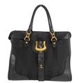 FENDI handbag in Pacan canvas and black leather