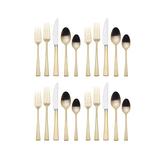 Mikasa Lucia Satin Gold 20-Pc Flatware Set, Service For 4 Stainless Steel in Gray/Yellow | Wayfair 5302965
