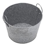 Towle Living Galvanized Hammered Metal 12-In Round Bucket Stainless Steel in Gray | 8 H x 12 W x 12 D in | Wayfair 5302702