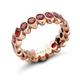 Faberge Colours of Love Cosmic Curve 18ct Rose Gold Ruby Eternity Ring - 55