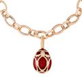 Faberge Palais Yelagin Selo Rose Gold Red Enamel Charm - Rose Gold