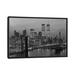 The Twillery Co.® '1980s New York City Lower Manhattan Skyline Brooklyn Bridge World Trade Center' - Wrapped Canvas Photograph Print Canvas | Wayfair