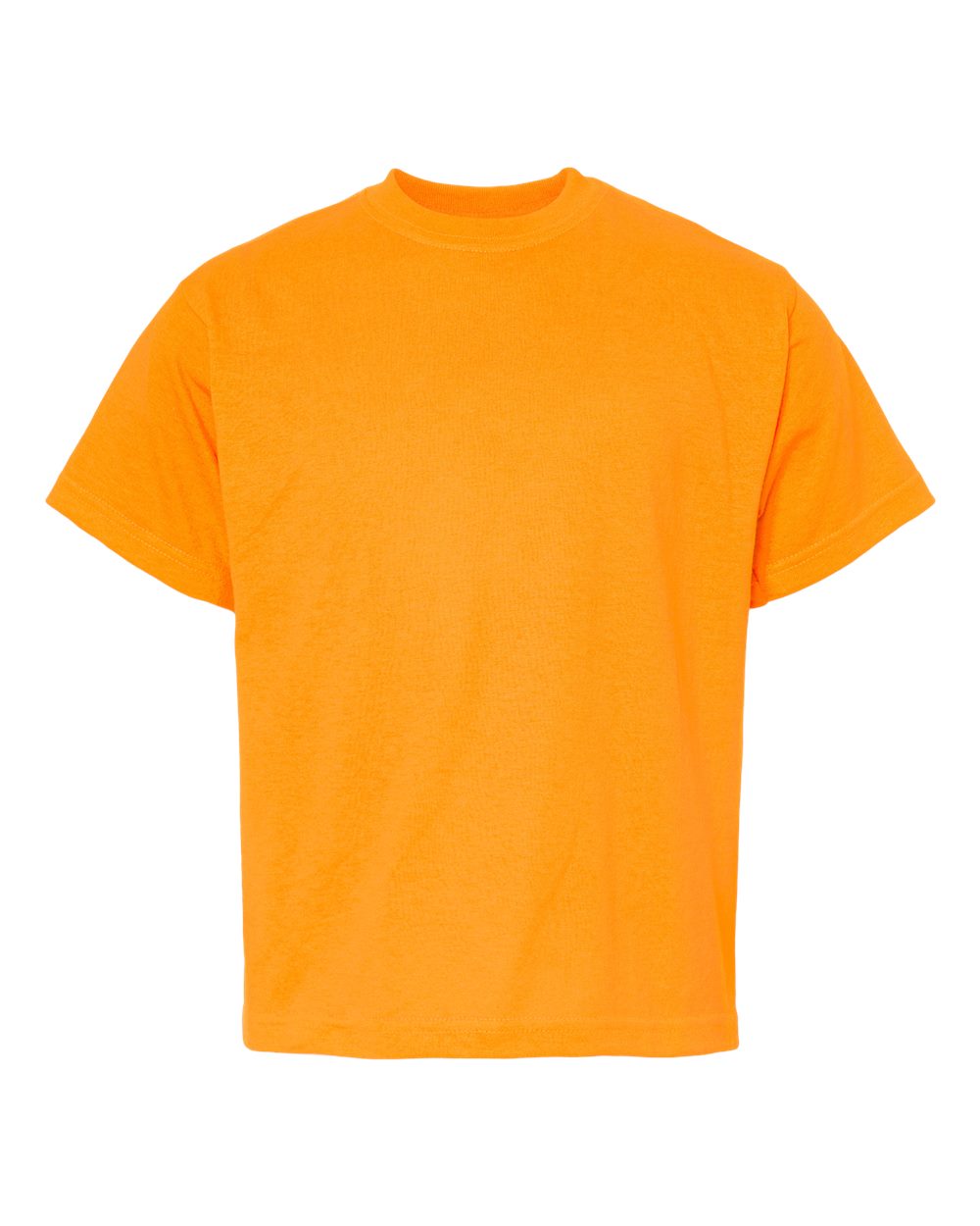 M&O MO4850 Youth Gold Soft Touch T-Shirt in Safety Orange size Medium | Cotton 4850