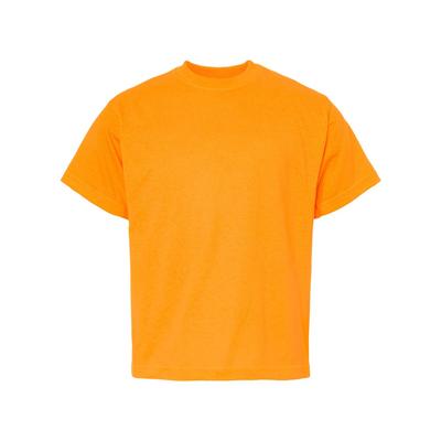 M&O MO4850 Youth Gold Soft Touch T-Shirt in Safety Orange size XS | Cotton 4850