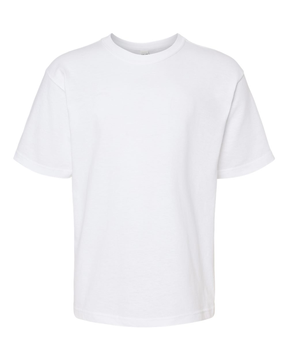 M&O MO4850 Youth Gold Soft Touch T-Shirt in White size Large | Cotton 4850