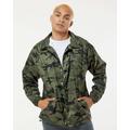 Burnside 9718 Men's Nylon Coaches Jacket in Green size Medium | Polyester