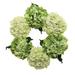The Holiday Aisle® Faux Hydrangea 18" Wreath in Green | 5 H x 18 W x 18 D in | Wayfair 22CF99C949104AFDA2B036026F192D9A