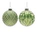 Gyla The Holiday Aisle® Solid Color Ball Ornament Glass in Green/White | 4.75 H x 4 W x 4 D in | Wayfair 22B9EBEF82554D498C28FF7D40B440D6