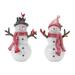 The Holiday Aisle® Snowman w/ Cardinal Birds Figurine Set of 2 Resin | 10 H x 4.5 W x 6.5 D in | Wayfair 919FC148611D457FB05F5570C0E3ED22