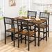 17 Stories Jayasekera Rectangular 23.6" L x 47" W Dining Set Wood/Metal in Black/Brown/Gray | 30 H x 47 W x 23.6 D in | Wayfair