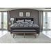 Red Barrel Studio® Iva Panel Bed in French Gray Wood & /Upholstered/Velvet in Brown/Gray | 62.5 H x 66.4 W x 85.85 D in | Wayfair