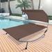 Arlmont & Co. Culton Outdoor Metal Chaise Lounge - Set of 2 Metal in Brown | 51.18 H x 68.89 W x 78.74 D in | Wayfair