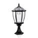 Charlton Home® Hernandez Outdoor Solar LED Traditional Lantern Head Metal in Black | 9.65 H x 9.06 W x 19.9 D in | Wayfair