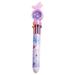 Oalirro Multicolored Pens in One Butterfly Design 10-Color Retractable Push Type Ballpoint Pen Cute Multifunction Marker Pen Gifts for Kids Teens Students Children Purple