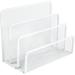 Small Letter Sorter Desktop File Holder Organizer Metal Mesh with 4 Vertical Upright Compartments (White)