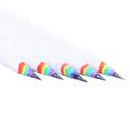Oalirro Cute Rainbow Paper Pencils Pencil Bulk Wood & Plastic Pencils Erasers Toppers with Pencil Sharpener Black Colored Pencils for School and Office Supplies White