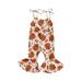 Qtinghua Toddler Baby Girls Halloween Jumpsuit Flower/Pumpkin Printed Sleeveless Tie-up Bell-Bottoms Romper Outfits B 2-3 Years