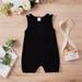 Simplmasygenix Infant Jumpsuit Clearance Travel Essentials Baby Boys Girls Sleeveless Solid Romper Jumpsuit