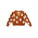 Tregren Kids Toddler Baby Girl Cardigan Sweater V-Neck Long Sleeve Floral Button Outwear Fall Winter Outfit