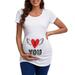 Maternity Top V Neck St Patricks Day Womens Maternity Short Sleeve Crew Neck Letter Graphic Ruched Sides T Shirt Tops Pregnancy Tunic Blouse Maternity Leggings Tall Length