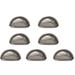 8 Pack Shell 3 in. (76mm) Antique Pewter Cup Drawer Pull - Pack of 8