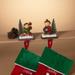 Set of 2 Whimsical Christmas Elf Holiday Stocking Holders - N/A