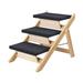 Wood Pet Stair for All Dogs and Cats Dog Climbing Ladder Folding Pet Steps 3 Steps