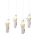 Set of 4 11.2in H BO Lighted Hanging Ghost Candles - N/A