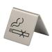 Farfi No Smoking Sign Stainless Steel Double Sides Noticeable Clear Printed Stable Non-Smoking Warning Sign for Restaurant (Type C)
