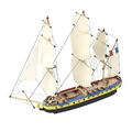 Artesanía Latina - Wooden Ship Model – Easy Kit French Frigate, Hermione La Fayette – Model 17000, 1:160 Scale – Models to Assemble – Beginner Level