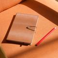 Brown Lined A5 Notebook With Elastic Fastener And Stud