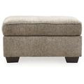 Signature Design by Ashley 33" Wide Rectangle Cocktail Ottoman Faux Leather/Wood in Brown | 20 H x 33 W x 24 D in | Wayfair 8100314