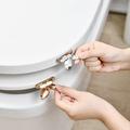 2Pcs Toilet Seat Lifter Toilet Seat Handle Lifter Toilet Cover Lifter Avoid Touching The Toilet Lid Lifting Fashionable Toilet Seat Lifter Bathroom Accessories (2Pcs Silver)